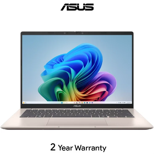 Asus VivoBook 14 A1407AA-LY043W (Intel® Core™ Ultra 5 Processor 325 / 16GB DDR5 / SSD 1TB PCIE / 14.0 Inch WUXGA IPS Panel) Platinum Gold